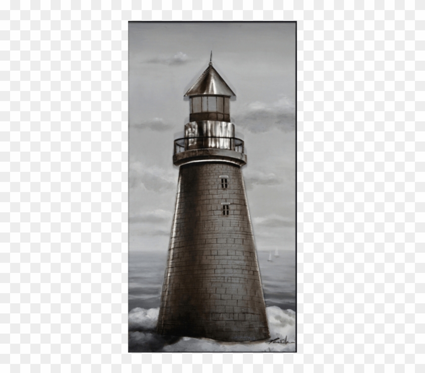 Lighthouse 3d Framed Canvas - Artsource 'lighthouse Watch' Oil Painting Print On #960065