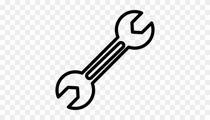 Double Wrench Vector - Tools Line Icon #960389