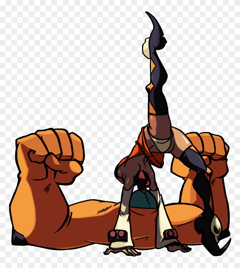 Cerebella Does A Flip Kick That Lauches The Opponent - Skullgirls Cerebella Moves #960467