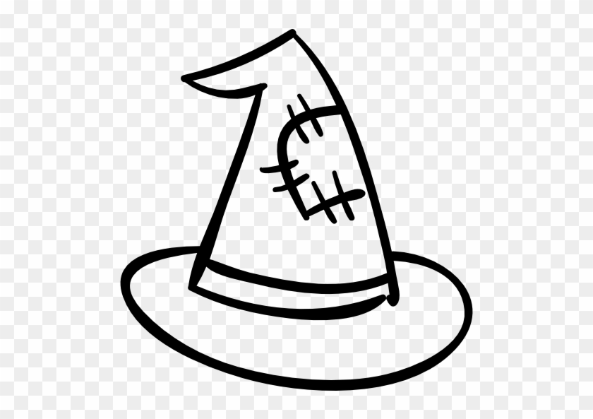 Halloween Witch Hat Free Icon - Halloween Hat Outline #960490