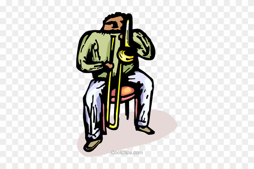 Homem Tocando Trombone Livre De Direitos Vetores Clip - Illustration #960528
