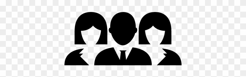 Man And Two Women Group Close Up Vector - Gender Neutral Silhouette #960662
