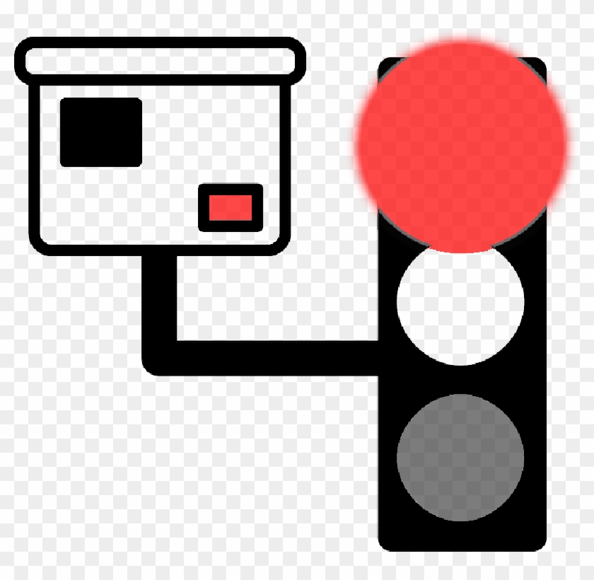 Red, Car, Police, Cartoon, Traffic, Light, Camera - Traffic Light Clip Art #960696