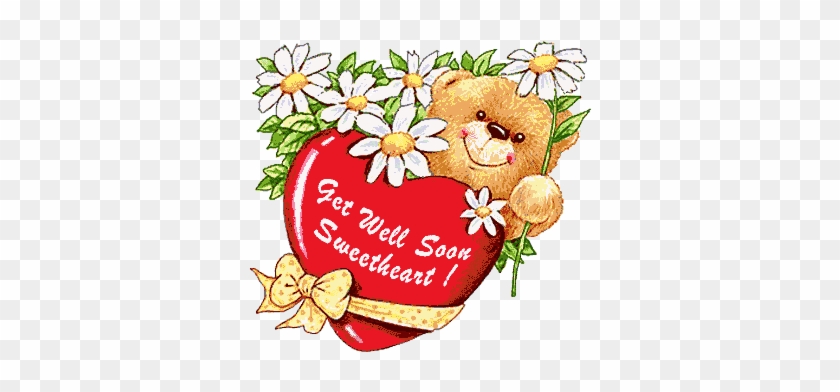 Free Vector  Get well soon with bear and hearts