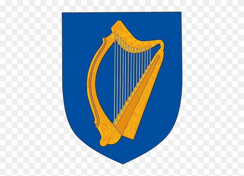Ireland Flag Coat Of Arms Of Ireland - Ireland Irish Coat Of Arms Badge Crest Eire 100mm (4") #960805