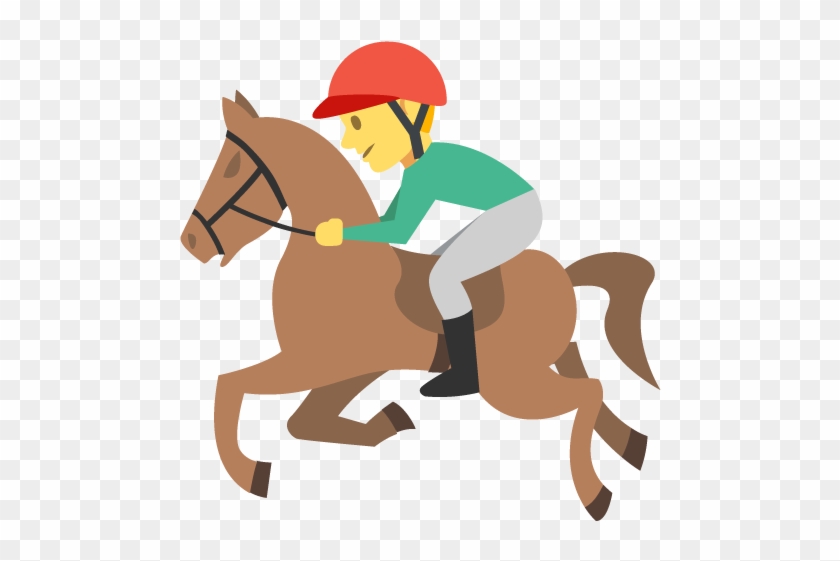 Horse Riding Clipart Racing - Horse Racing Iphone Emoji #960836