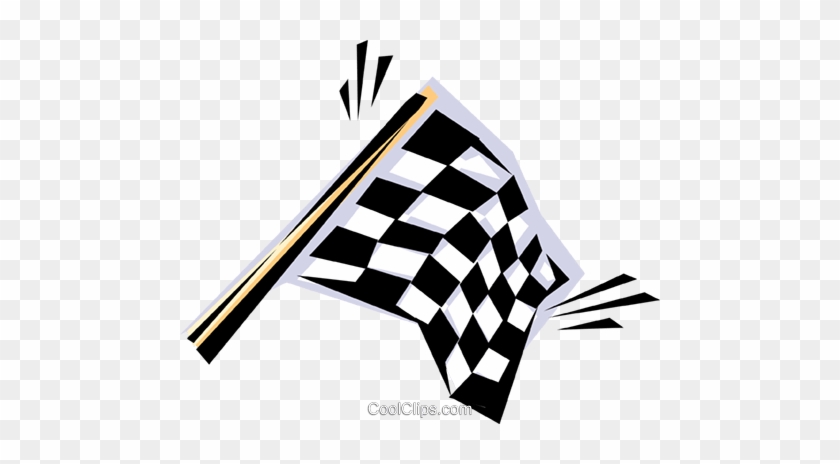 Checkered Flag Royalty Free Vector Clip Art Illustration - Race Start Png #960923