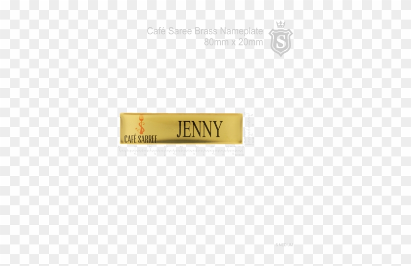 Cafe Saree Brass Nameplate 80mm - Nameplate #960946
