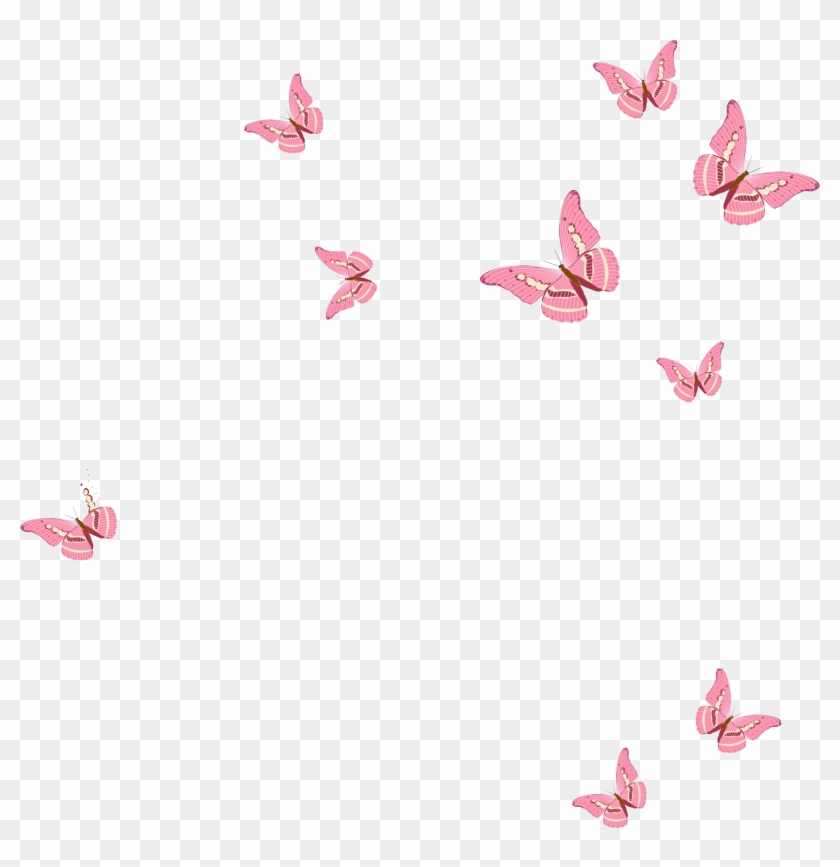 Butterfly Euclidean Vector Pink - Pink Butterfly Vector Png #961011