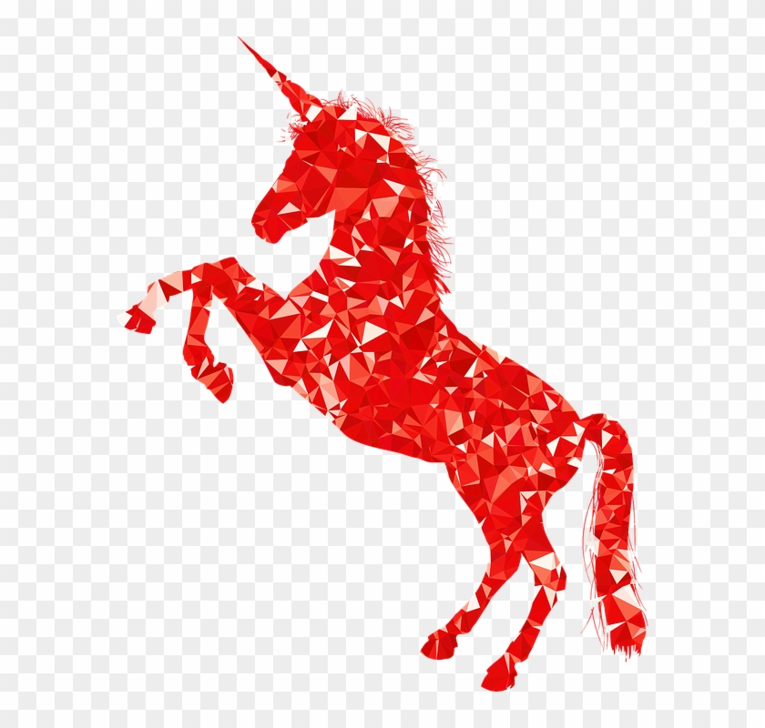 Mustang Mascot Logo 9, Buy Clip Art - Red Unicorn #961105