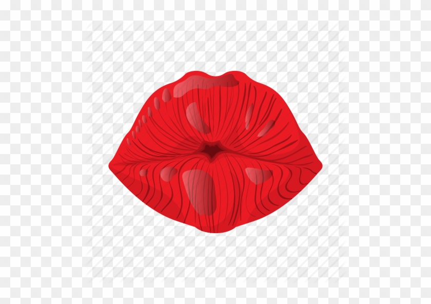 Cartoon Kissing Lips - Illustration #961182