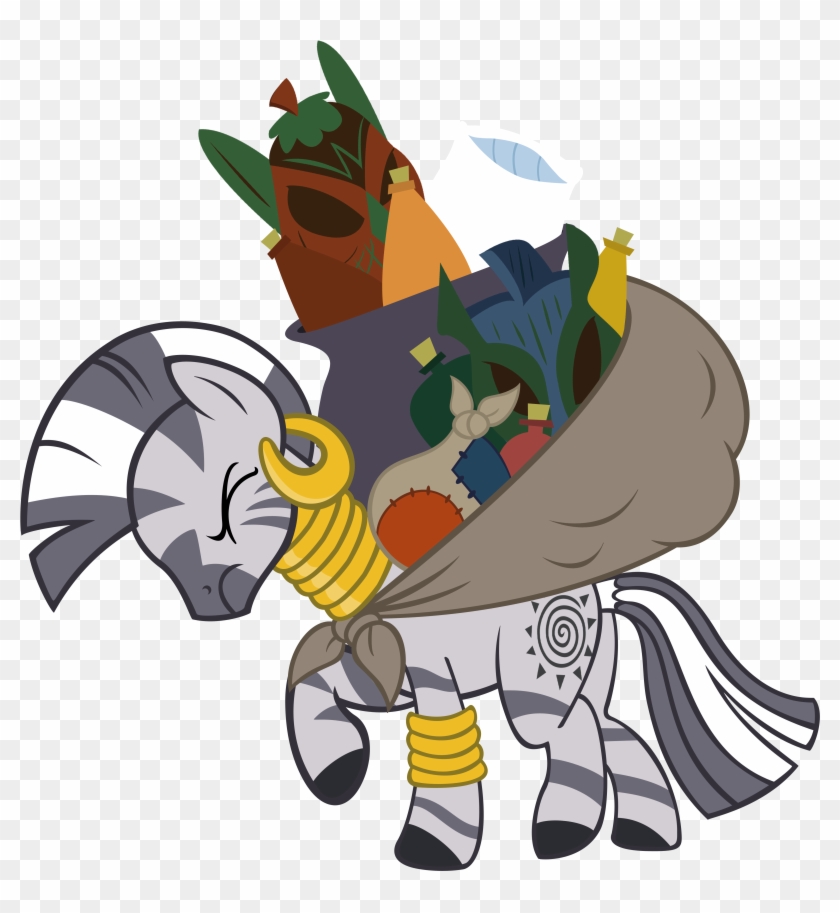 Zecora Carrying Stuff By Sofunnyguy Zecora Carrying - Mlp Zecora Vector #961199