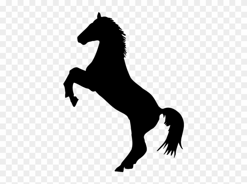 Jumping Horse Silhouette Clip Art Download - Horse Rearing Clip Art #961214