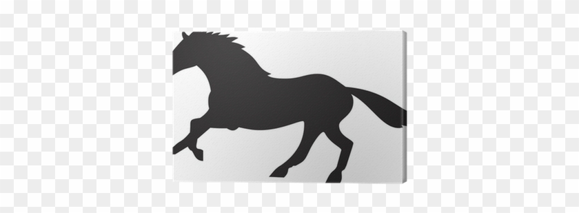 Tableau Sur Toile Design Cheval Silhouette Clipart - Galoppierendes Pferd #961273