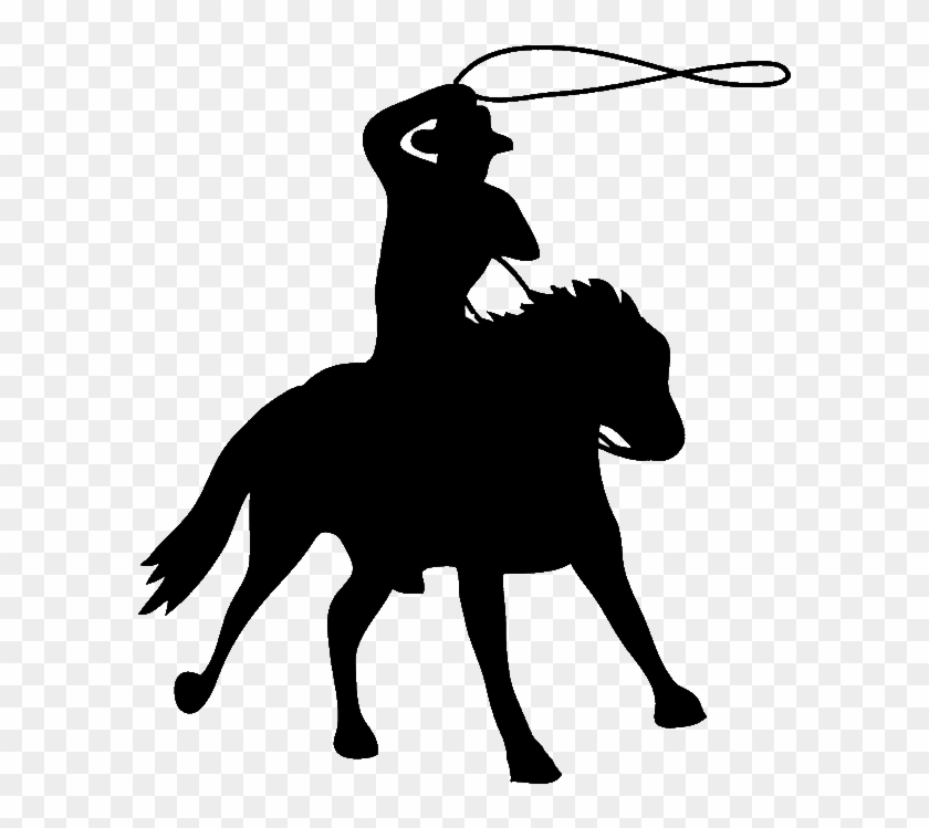 Cheval Ombre - Cowboy Black And White Clip Art #961282