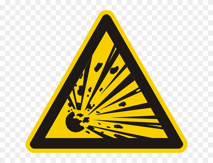 Explosive, Explosion, Bomb, Sign, Symbol, Icon - Explosion Danger Png #961354