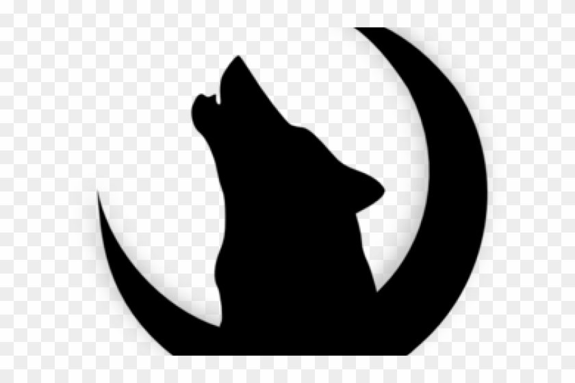 Moon Clipart Wolf - Wolf Howling At The Moon Clipart #961355