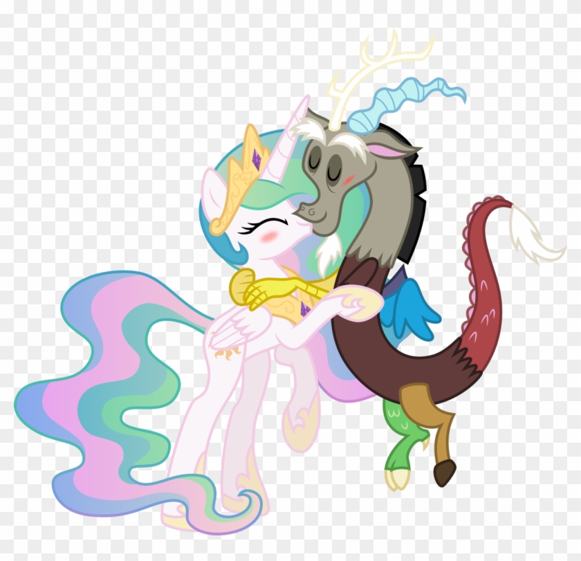 Mlp Celestia And Discord #961415