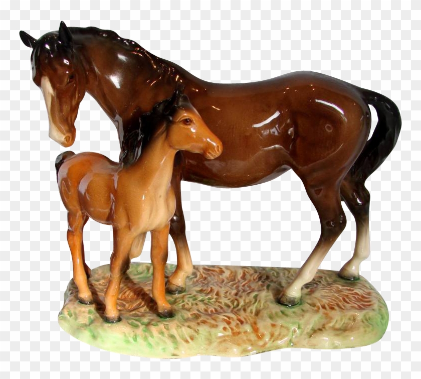 English Beswick England Mare & Foal Figurine Figural - Sorrel #961527