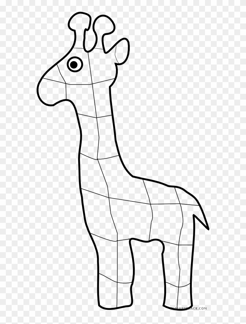 Giraffe Outline Animal Free Black White Clipart Images - Drawing #961674