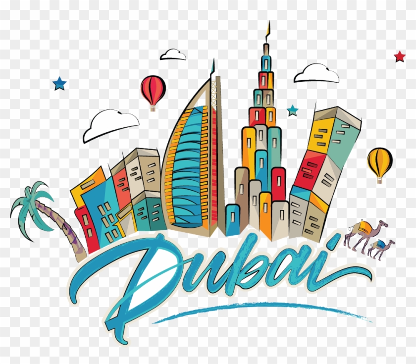 Burj Khalifa Skyline Clip Art - Dubai Png #961691