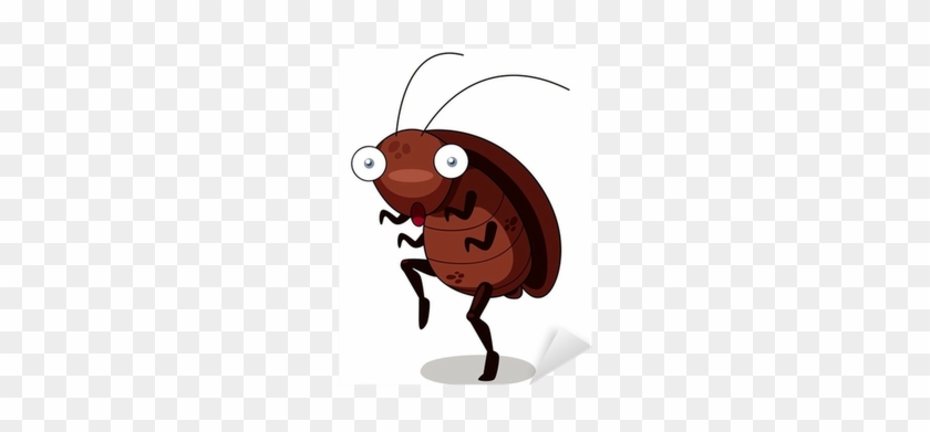 Illustration Of Cockroach Cartoon Get Out Sticker • - Cockroach Cartoon #961710