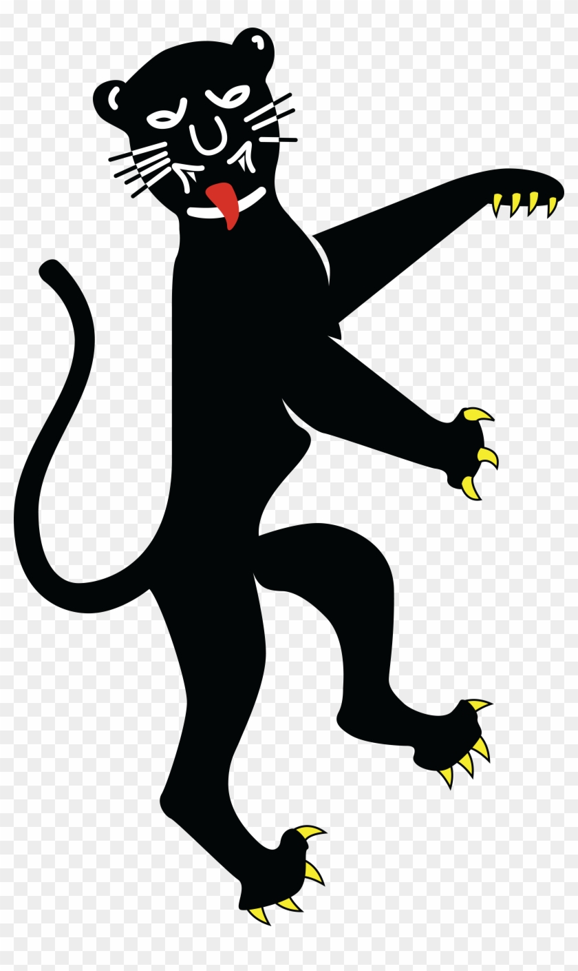 Free Clipart Of A Rampant Panther - Gabon Coat Of Arms #961760