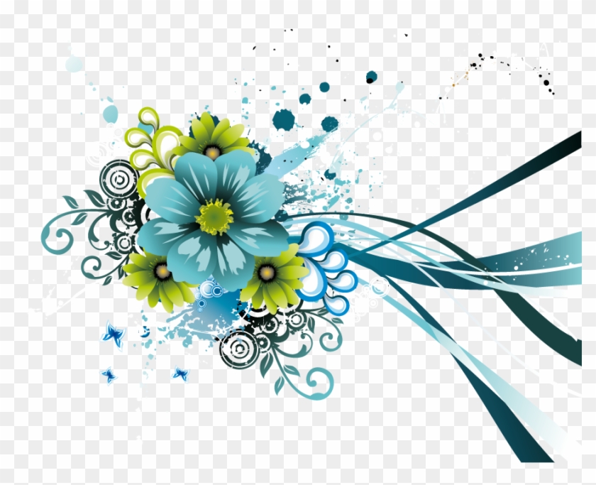 Flower Desktop Wallpaper - Vector Floral Png Hd #961806