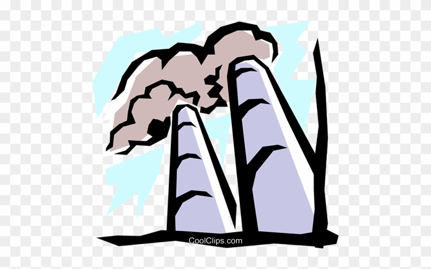 Smokestacks Royalty Free Vector Clip Art Illustration - Soot Clipart #961833