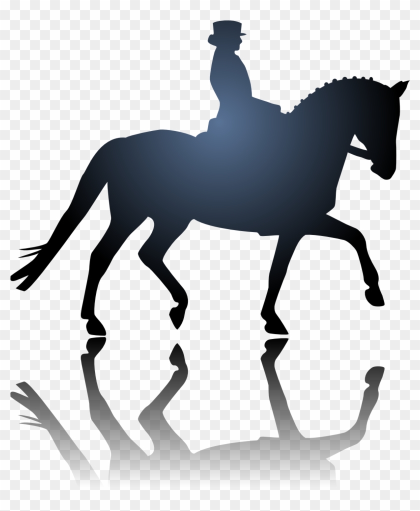 Equestrian Horse Dressage Stencil - Passeio A Cavalo Png #961845