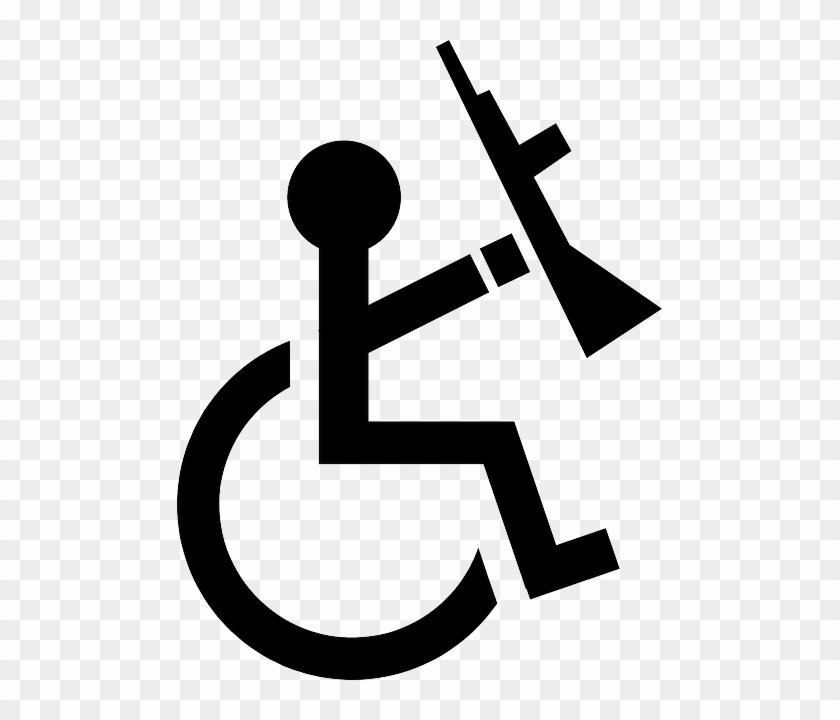 Handicapped Wheelchair, Anarchist, Anarchy, Rifle, - Anarchy Clip Art #961929