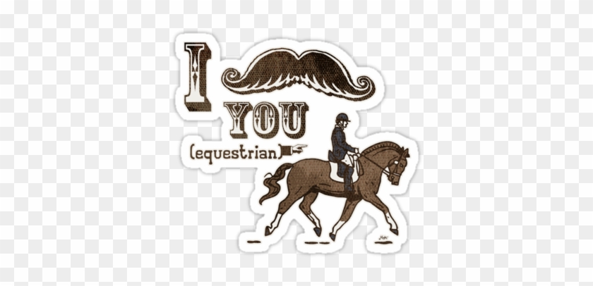 I Moustache You Equestrian - Black And White Wedding Custom Name Badge Button Badge #961933