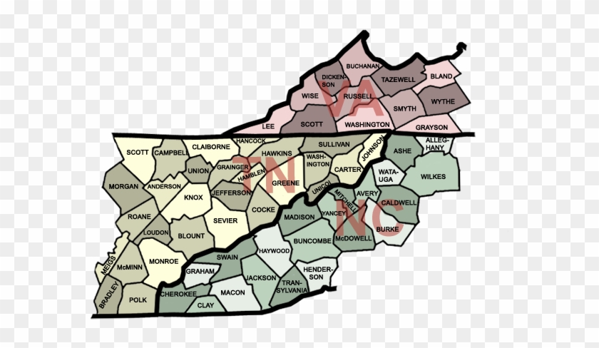 1880 Maps Tennessee/virginia/north Carolina - Tennessee #962074
