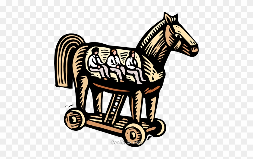 Business / Holzschnitt Trojanisches Pferd Vektor Clipart - Trojan Horse Clip Art #962093