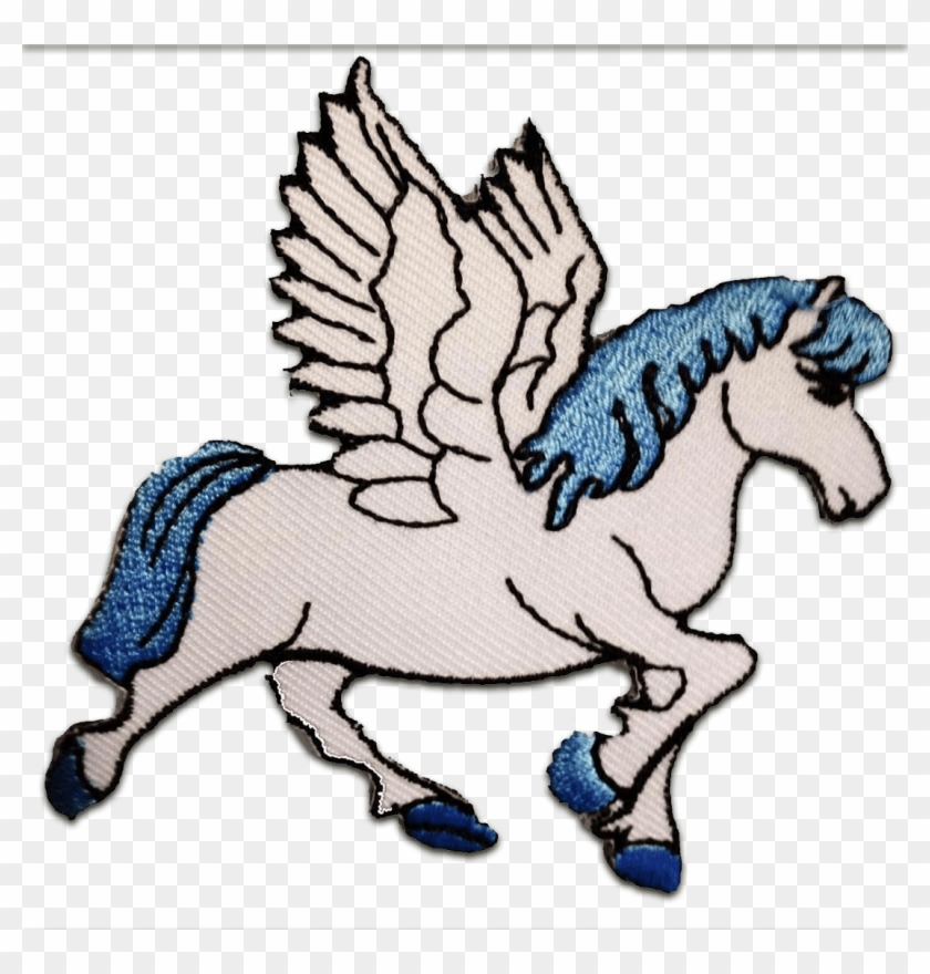 Aufnäher / Bügelbild - Pegasus Unicorn Fantasy Horse 70s Retro Appliques Hat #962117