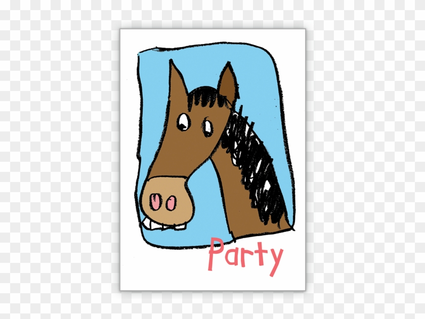 Einladungkarte Zum Geburtstag/ Zur Party Mit Pferd - High Quality Greeting Card: Cute Birth Congratulations #962135