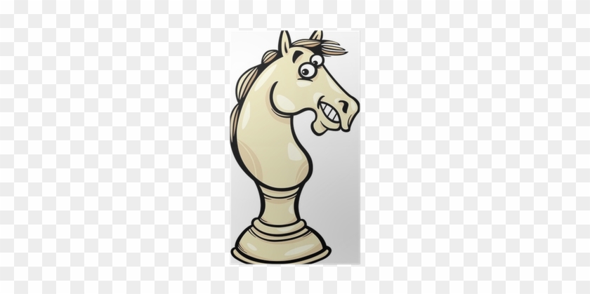 Poster Pferd Schachpfandgegenstand Cartoon • Pixers® - Chess Horse Cartoon #962137