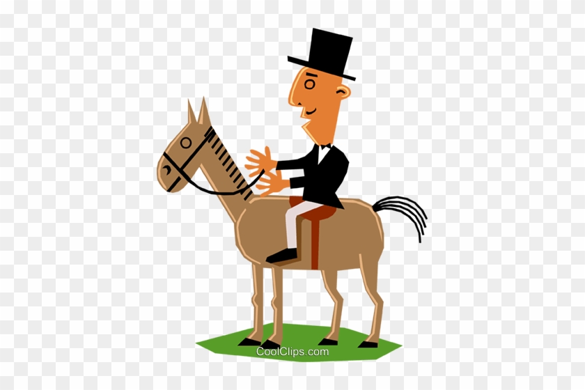 Mann Auf Einem Pferd Vektor Clipart Bild - Horse #962147