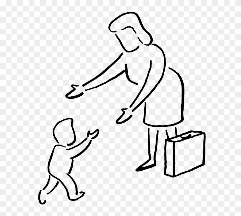 Single Mother Clip Art - Mom And Son Cartoon Png #962241