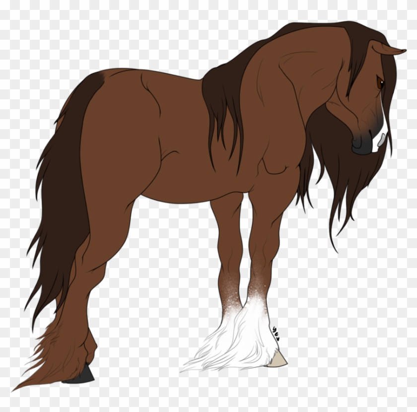 Free Psd Draft Horse Lineart By Wolfpawdoptables - Horse #962355