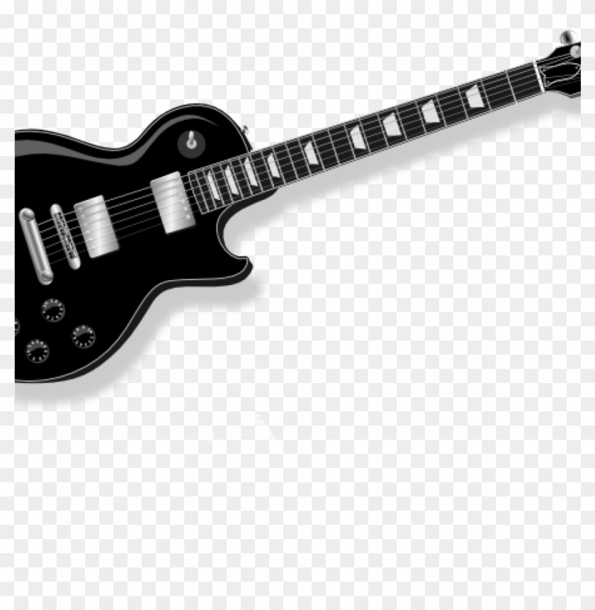 Guitar Clip Art Free Black Guitar Clip Art Free Vector - Black Les Paul Guitar #962404