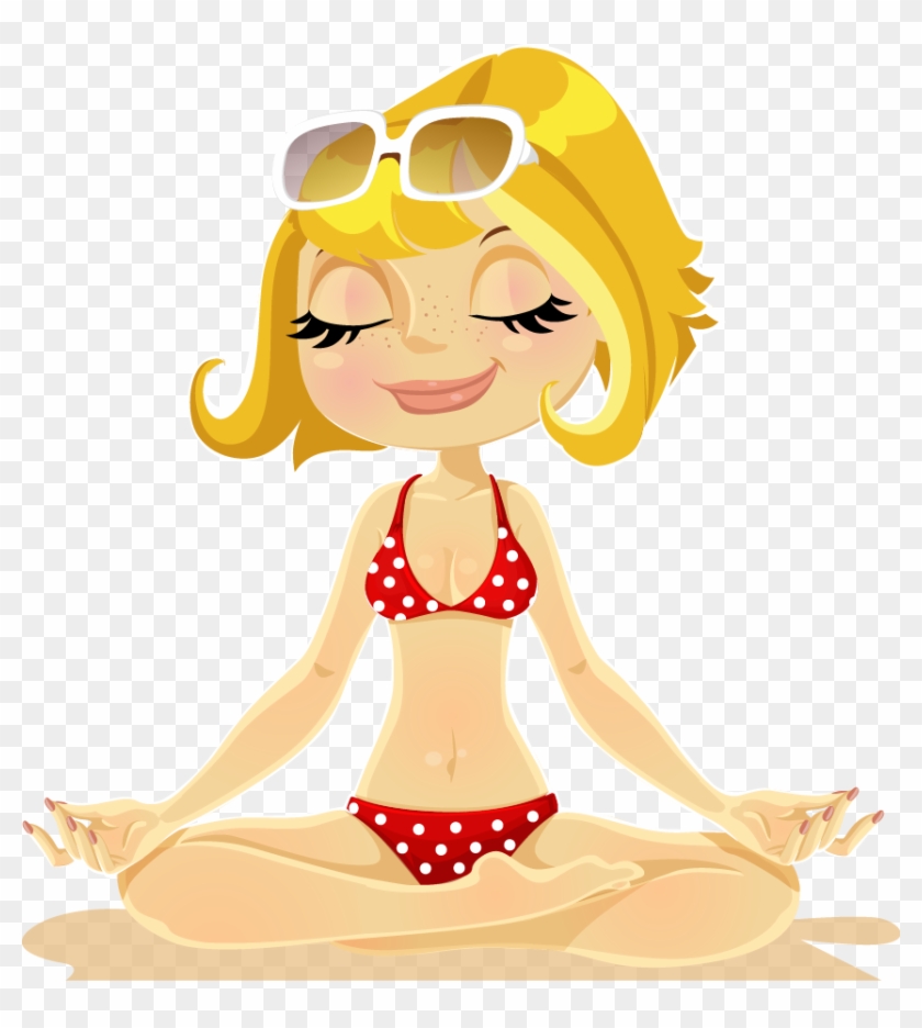 Beach Girl Cartoon Clip Art - Les 50 Règles D'or Pour Lâcher Prise #962454