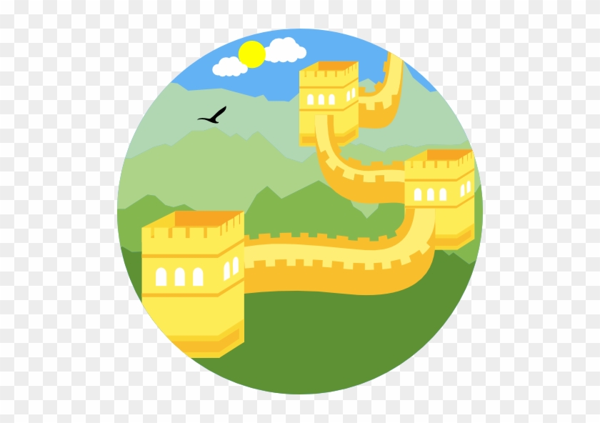 Great Wall Of China Free Icon - Gran Muralla China Vector #962474