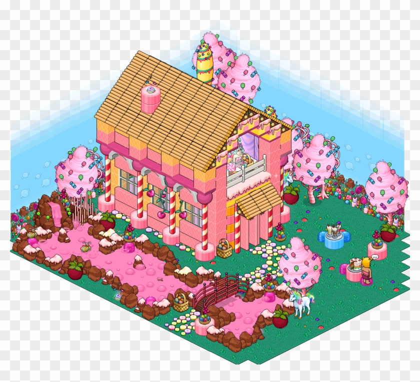 Cartoon Candy House Png And Psd - Habbo Candy Room #962497