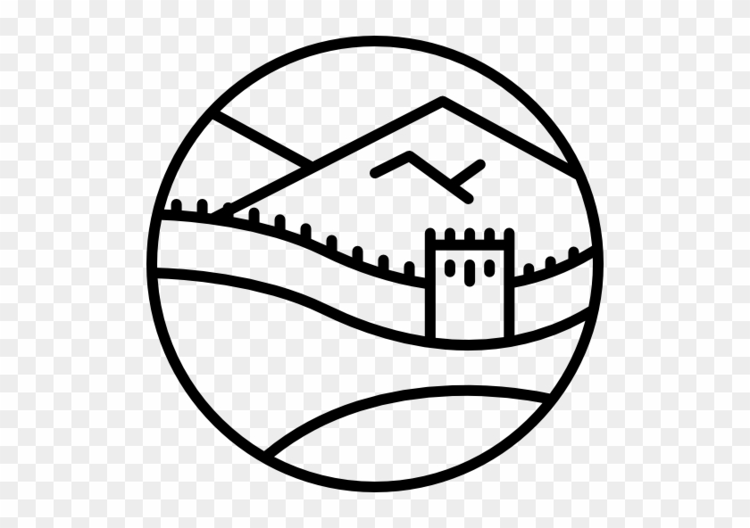 Great Wall Of China Free Icon - Line Art #962496