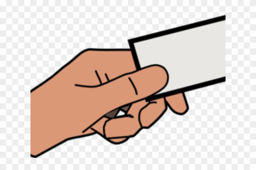 Card Clipart Drawing - Clipart Hand Holding Ticket #962516