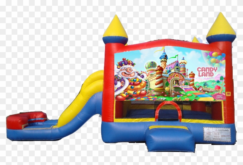 Water Slide Castle Combo Side Slide Candy Land $180/day - Inflatable #962535