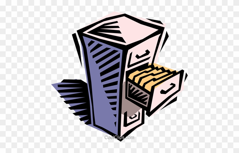 Filing Cabinet Royalty Free Vector Clip Art Illustration - Filing Cabinets Clipart #962537