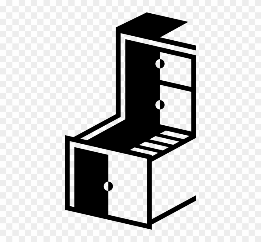 Vector Illustration Of Filing Cabinet Office Furniture - Vector Illustration Of Filing Cabinet Office Furniture #962571