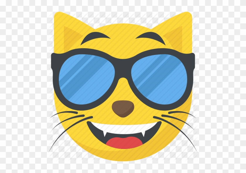 Sunglasses Emoji Clipart Hapy - Cool Cat Emoji #962625